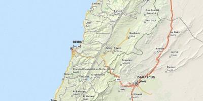 Газрын зураг нь gps-ийн газрын зураг Ливан