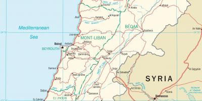 Ливан замын газрын зураг нь